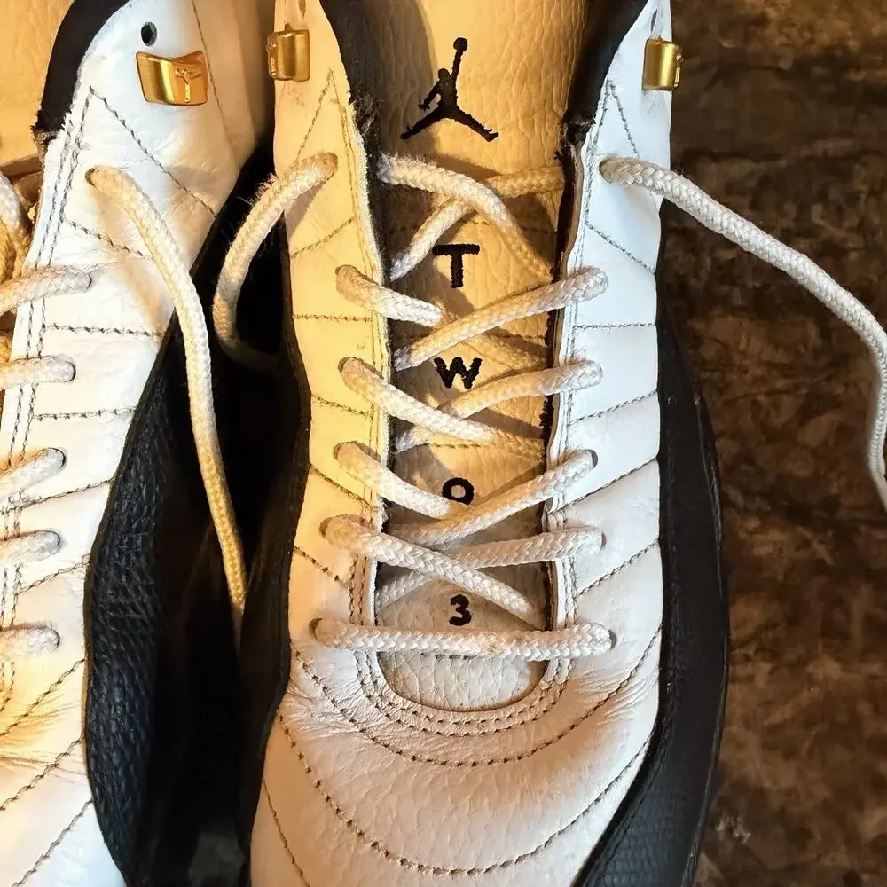 Size 10 - Jordan 12 Low Golf Taxi 2022 Black White Golf Shoes